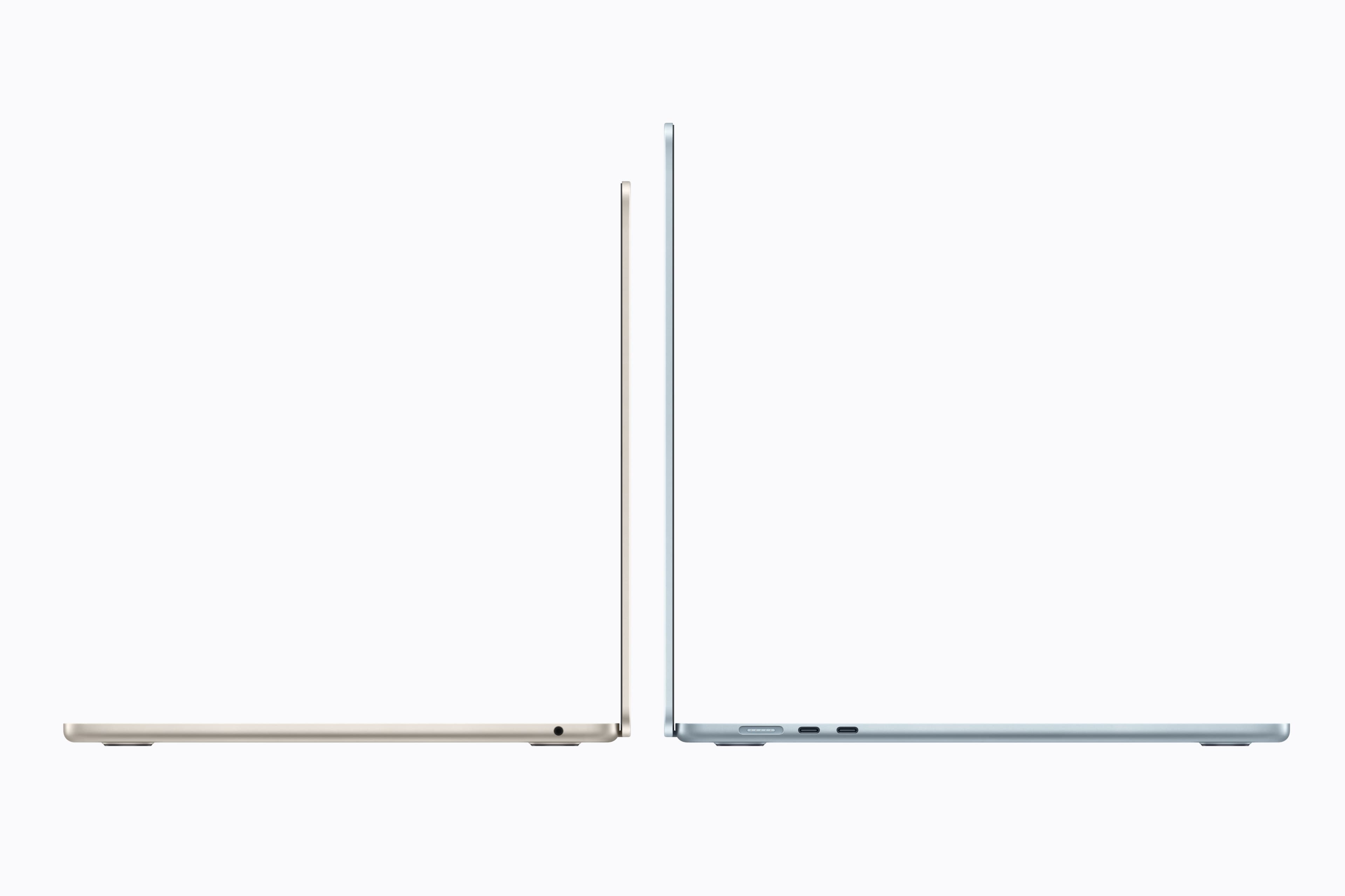 Apple Macbook Air 13 and 15 inch side view