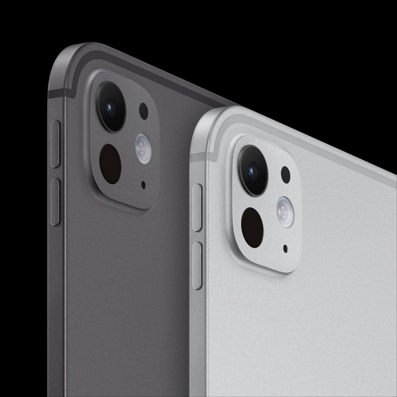 To iPad Pro-modeller med M5 vises i sort og sølv.