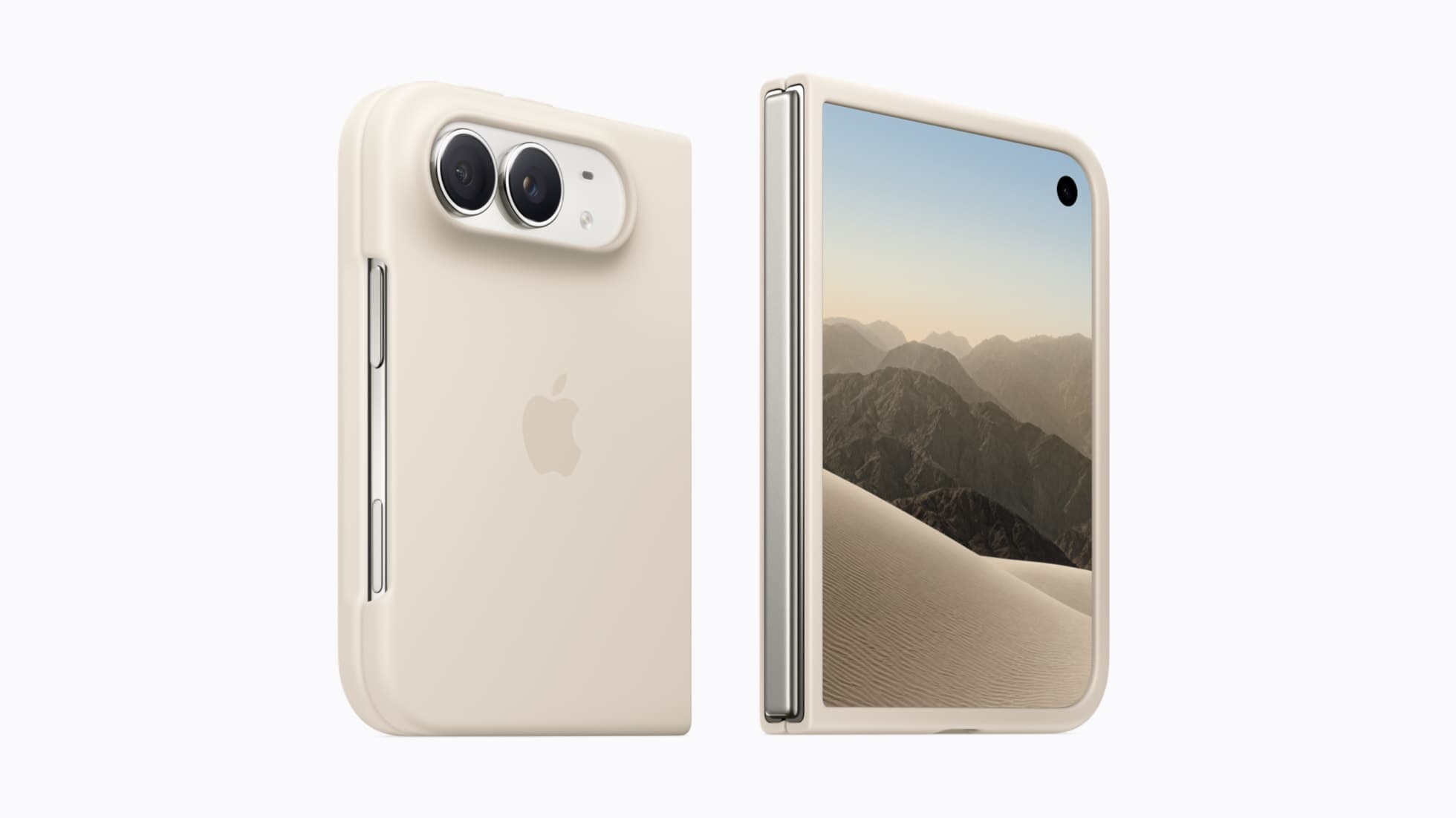 Sandfarget todelt deksel til iPhone Duo.