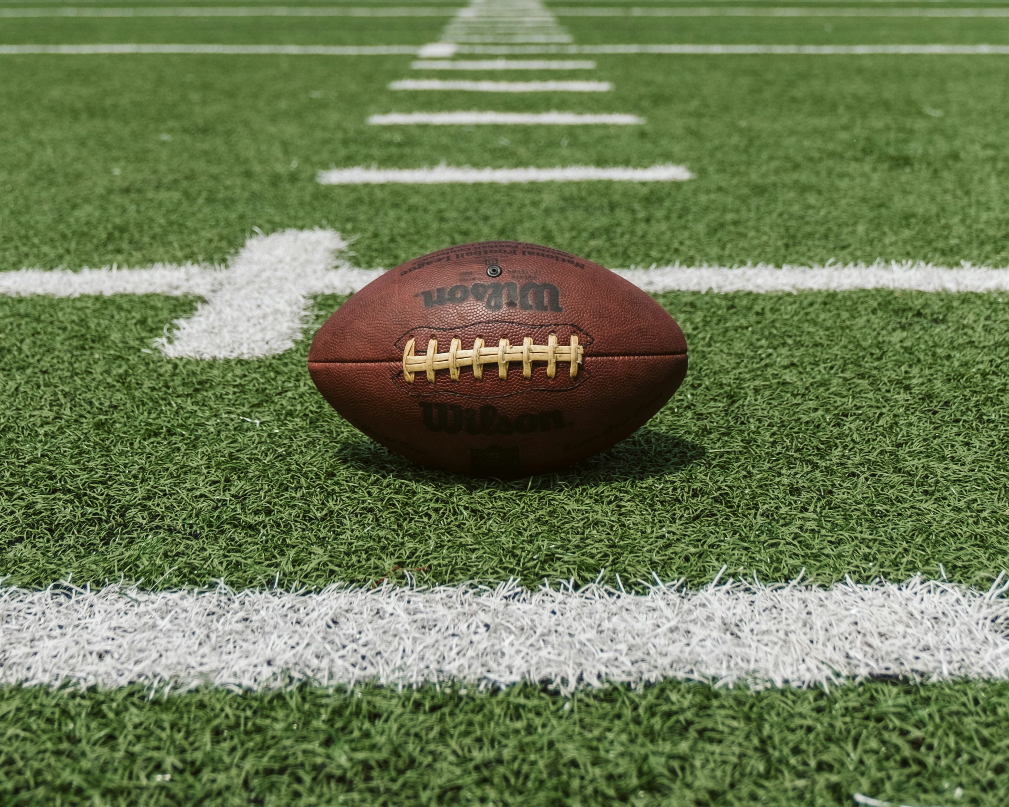A football on the the football field