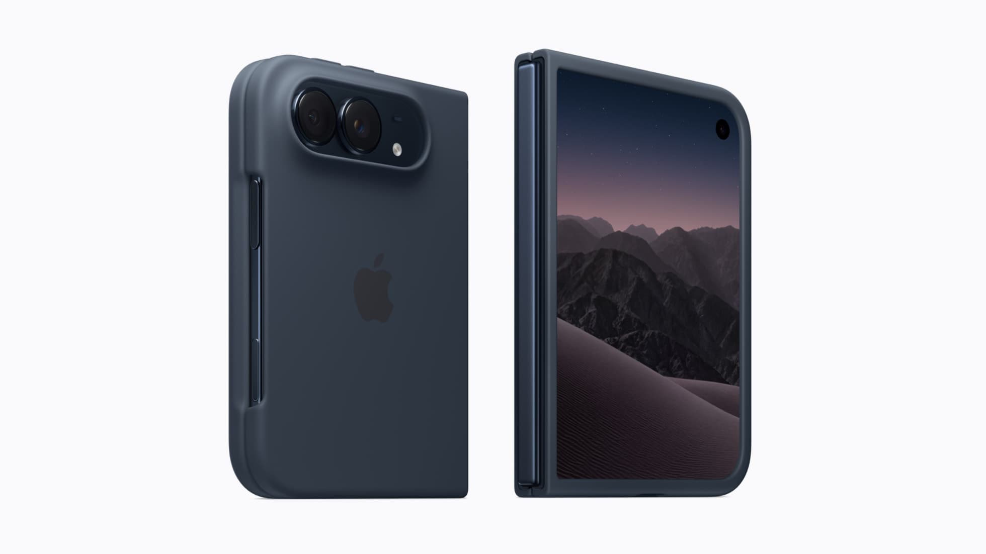 Marineblått todelt deksel til iPhone Duo.