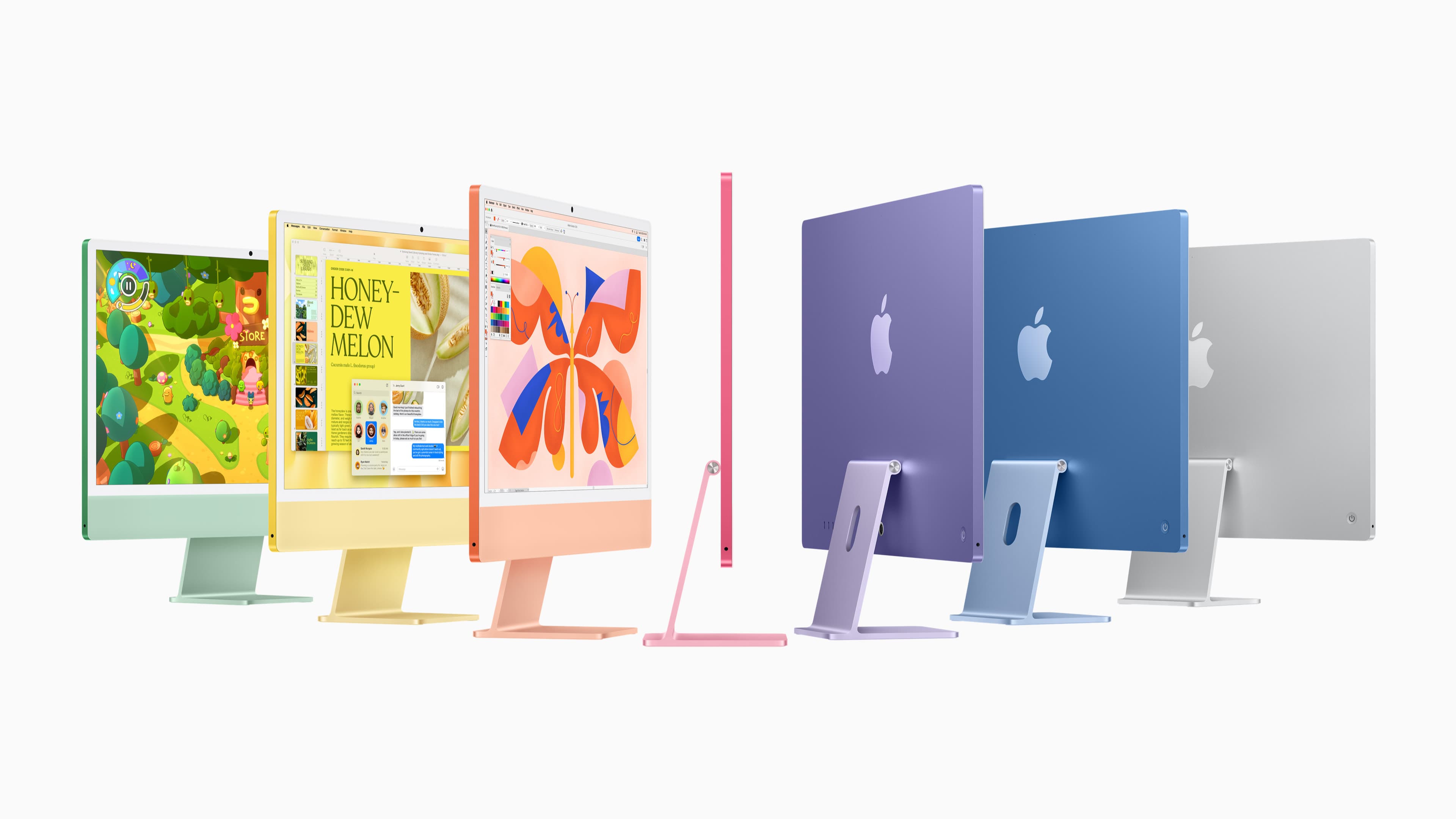 Apple iMac in different colors