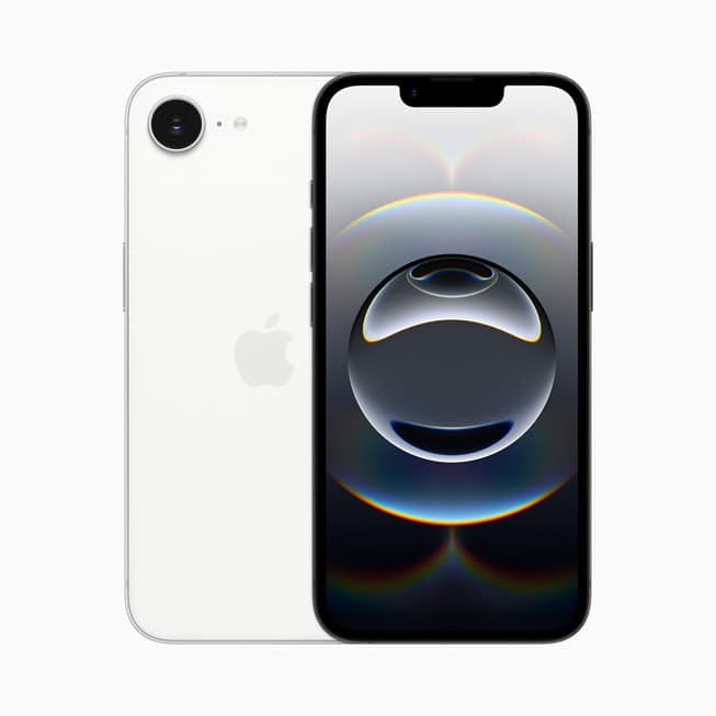 6,1-tommers skjerm og kameraet på baksiden av iPhone 16e.