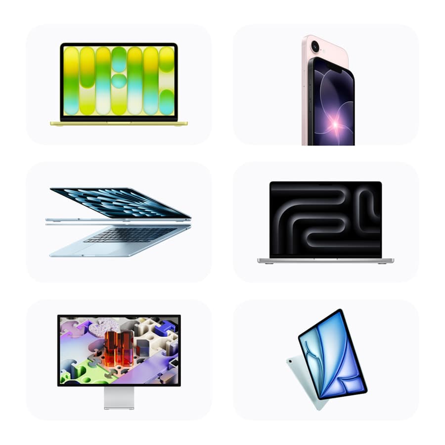 MacBook Neo, iPhone 17e, iPad Air med M4-chip, MacBook Air med M5-chip, MacBook Pro med M5 Pro- og M5 Max-chip og nye Studio Display-modeller kommer i salg i dag